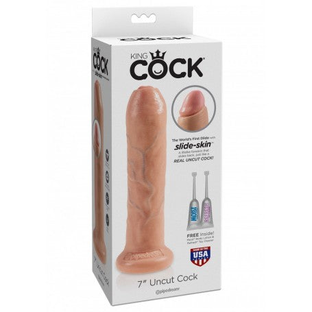 King Cock 7" Uncut con Prepuzio Mobile