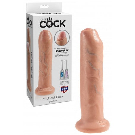 King Cock 7" Uncut con Prepuzio Mobile