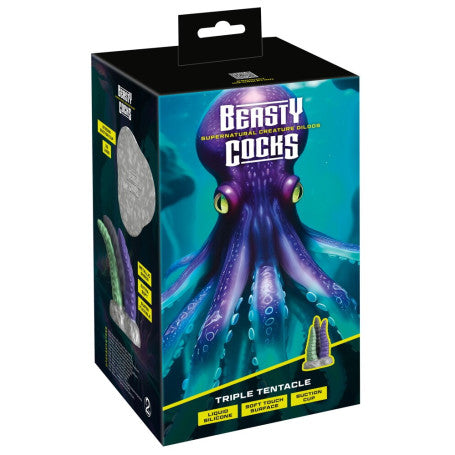 Dildo Monster Triple Tentacle in Silicone Liquido