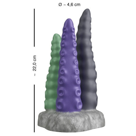 Dildo Monster Triple Tentacle in Silicone Liquido