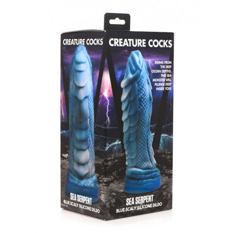 Dildo Fantasy Serpente Marino in Silicone Blu con Ventosa