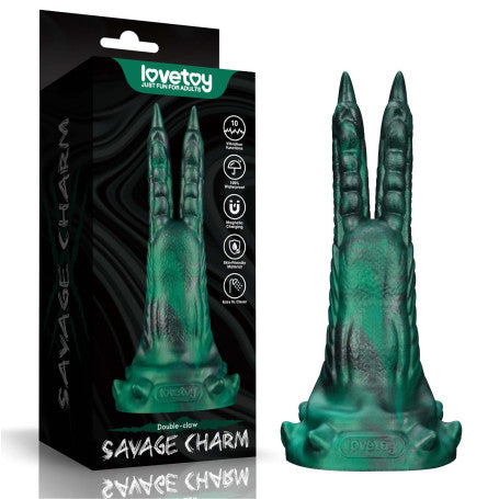 Dildo Vibrante Monster XXL Doppio Ricaricabile in Silicone