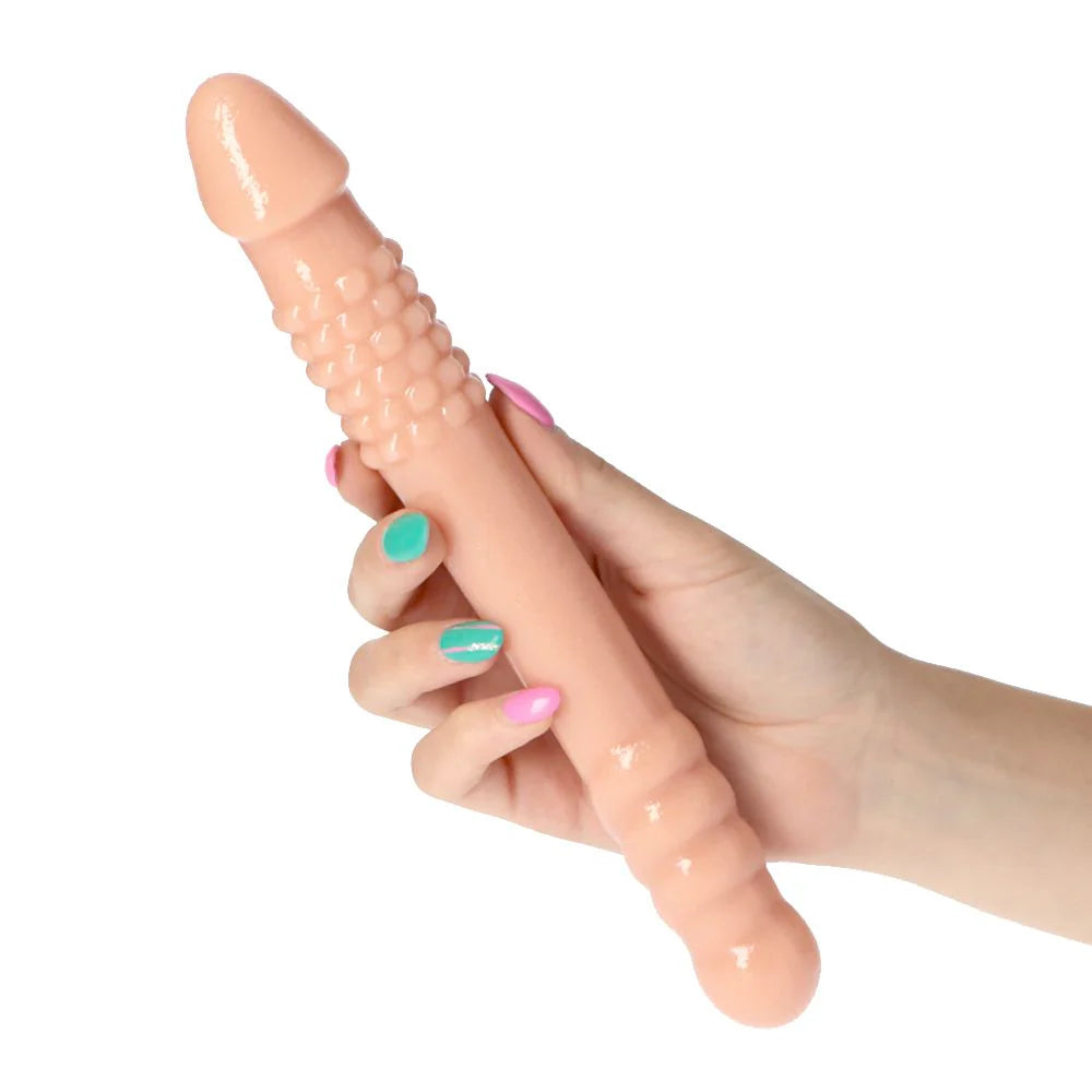 FALLO DOPPIO DILDO VAGINALE ANALE REALISTICO SEX TOY PER UOMO E DONNA COLOR CARNE