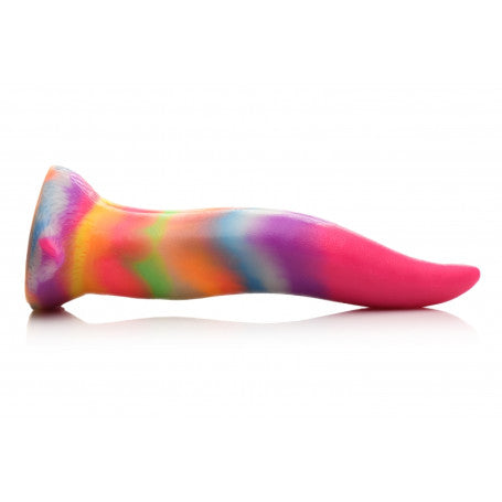Dildo Fantasy Lingua di Unicorno Glow in the Dark in Silicone Arcobaleno
