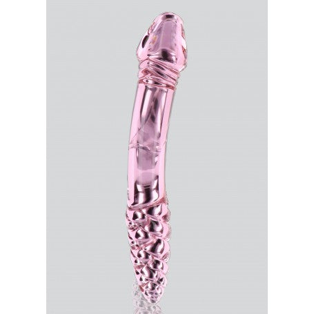 Rhinestone Scepter in Vetro – Doppia Estremità Rosa con Punta Realistica e Sezione Strutturata