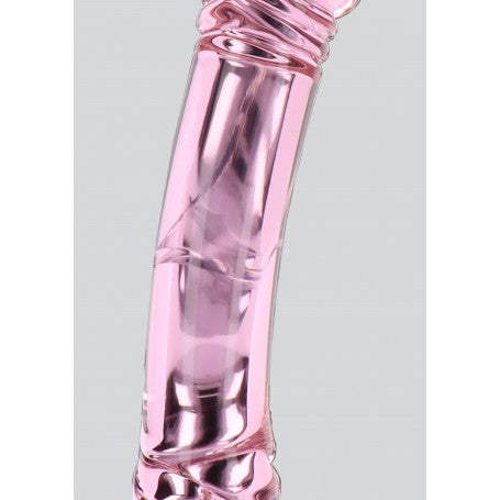 Rhinestone Scepter in Vetro – Doppia Estremità Rosa con Punta Realistica e Sezione Strutturata