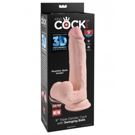 Dildo Realistico King Cock Triple Density con Ventosa 3D 4 misure