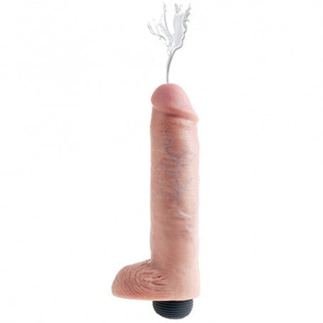 Dildo Realistico Squirting con Pompetta Ricaricabile King Cock 10" 11"