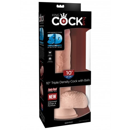 Dildo Realistico Triple Density con Ventosa King Cock 10”