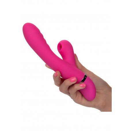 Vibratore con Suzione Clitoride & Vibrazione Vaginale Foreplay Frenzy Pucker – Silicone, 10 Funzioni + 4 Livelli di Suzione