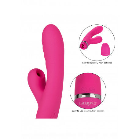 Vibratore con Suzione Clitoride & Vibrazione Vaginale Foreplay Frenzy Pucker – Silicone, 10 Funzioni + 4 Livelli di Suzione