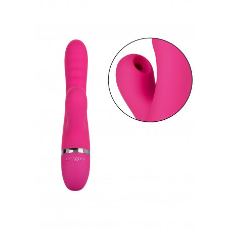 Vibratore con Suzione Clitoride & Vibrazione Vaginale Foreplay Frenzy Pucker – Silicone, 10 Funzioni + 4 Livelli di Suzione