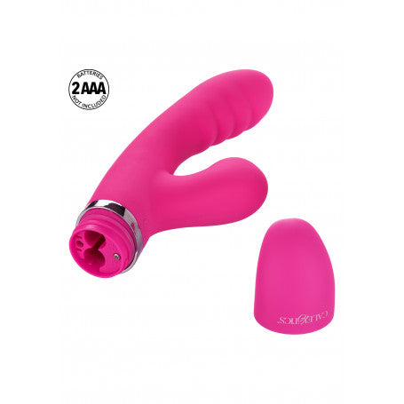 Vibratore con Suzione Clitoride & Vibrazione Vaginale Foreplay Frenzy Pucker – Silicone, 10 Funzioni + 4 Livelli di Suzione