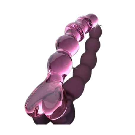 Icicles No.43 in Vetro Soffiato – Perline Sensoriali e Impugnatura a Cuore