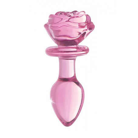Plug Anale in Vetro Pink Rose – XR | Rosa in Vetro Borosilicato, , Eleganza Cristallina