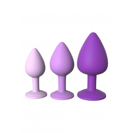Plug Anale con Gemma in Silicone | Set 3 Misure Soft Touch | Her Little Gems Trainer – Pipedream