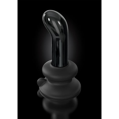 Plug Anale Vibrante in Vetro – Icicles No.84 Nero | Curvatura P-Spot & Vibrazioni Intense