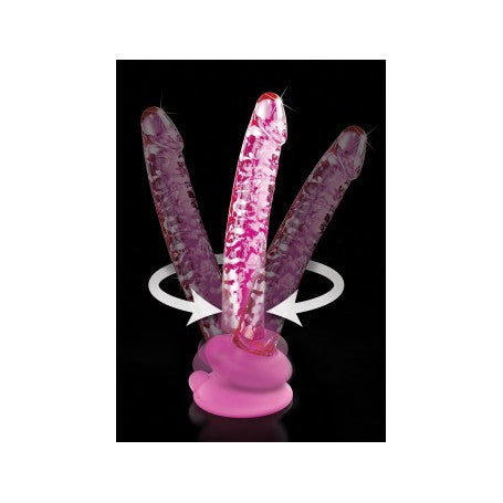 Icicles No.86 in Vetro Soffiato – Curvatura Intenzionale e Base a Ventosa