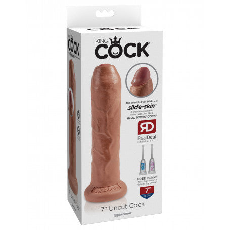 King Cock 7" Uncut con Prepuzio Mobile