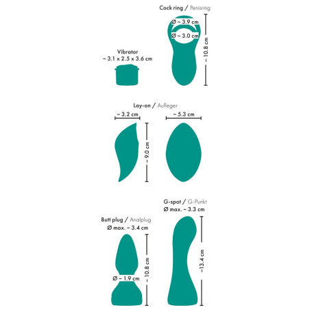 Kit RC Mini Vibrator 5 Pezzi – Vibrazioni Condivise & Piaceri Intercambiabili