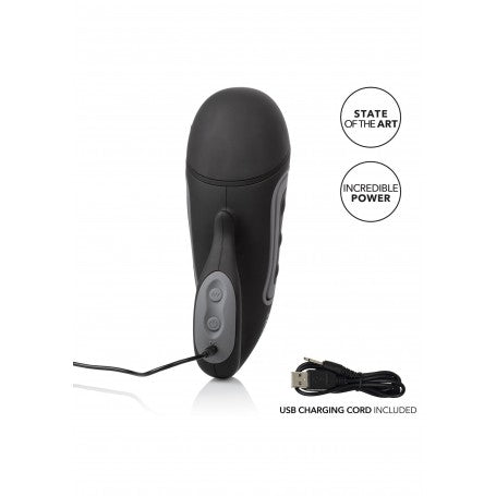 Grip-N-Stroke Ricaricabile con 30 Vibrazioni e Manicotti Intercambiabili