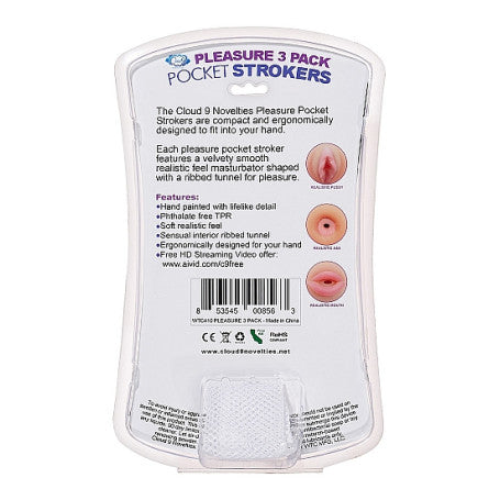 Cloud9 Pocket Touch – Kit 3 Masturbatori