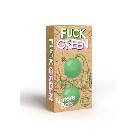Palline Kegel  Biodegradabili FUCK GREEN – Rosa e Verde