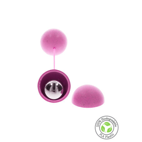 Palline Kegel  Biodegradabili FUCK GREEN – Rosa e Verde