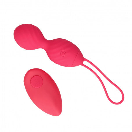 Palline Kegel Vibranti con Telecomando Loveline Strawberry Red