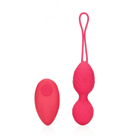 Palline Kegel Vibranti con Telecomando Loveline Strawberry Red