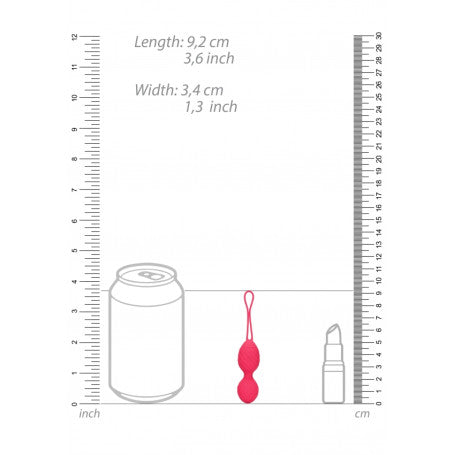 Palline Kegel Vibranti con Telecomando Loveline Strawberry Red