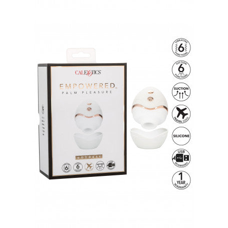 Succhia Clitoride Palm Size “Palm Pleasure Goddess” – 36 Combinazioni di Suzione & Vibrazione