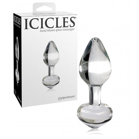 Plug Anale in Vetro – Icicles No.44 | Eleganza Cristallina & Gioco Termico