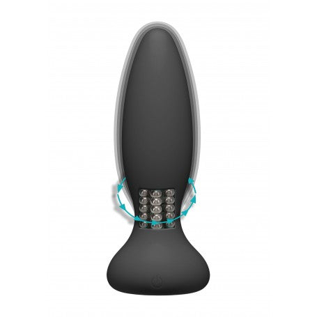 Plug Anale in Silicone Nero con Vibrazioni – Doc Johnson Rimmer 5.75'' | Rotazione Profonda & Potenza Wireless