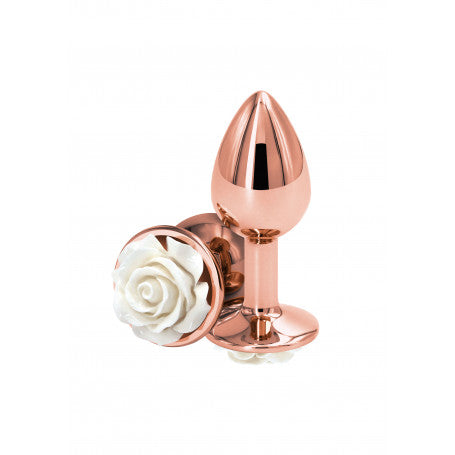 Plug Anale Rose Pink Small – NS Novelties | Eleganza Metallica & Rosa in Fiore