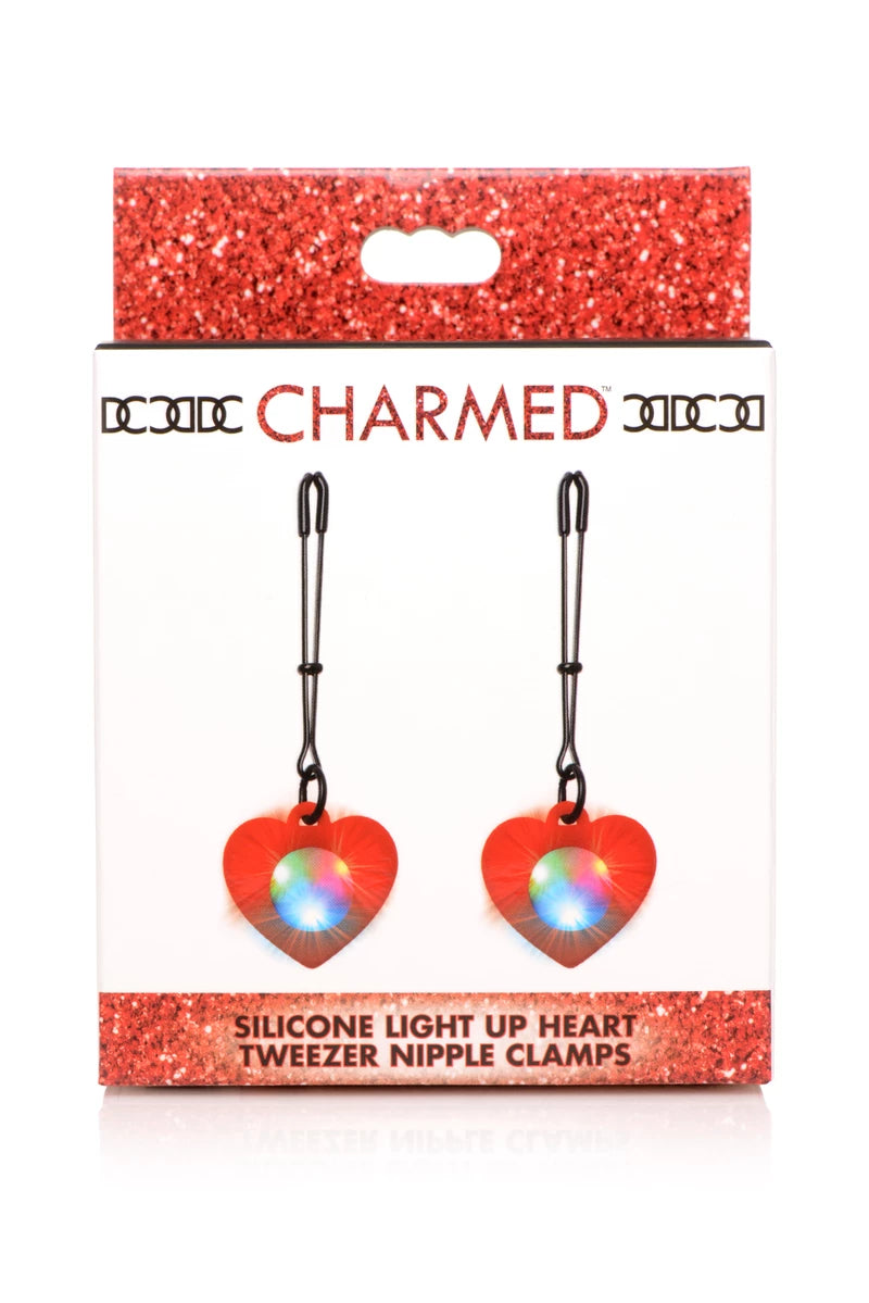 Morsetti capezzolo con luci LED Heart