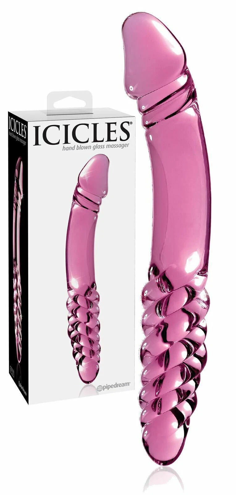 Icicles No.57 in Vetro Soffiato – Doppia Estremità con Perline e Curva Elegante