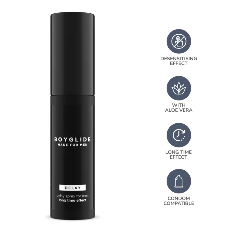 Spray ritardante per uomo contro eiaculazione precoce boyglide 20 ml delay