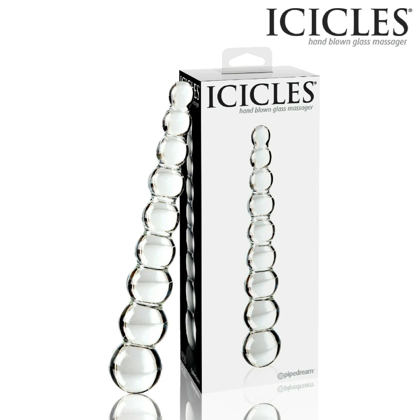 Icicles No.2 Crystal in Vetro Soffiato – Stimolatore a Perle Trasparenti