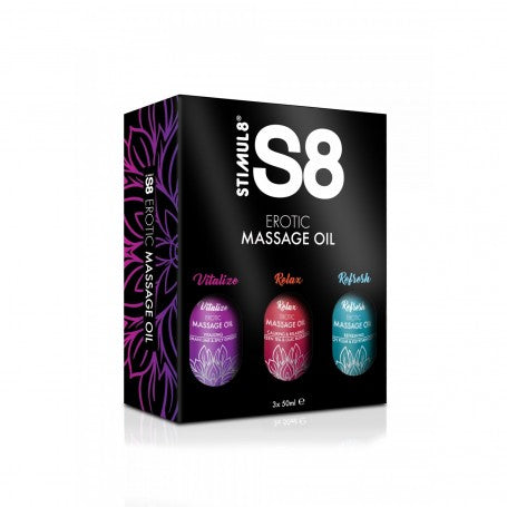 S8 Massage Oil Box – Tre Essenze per il Tocco Consapevole