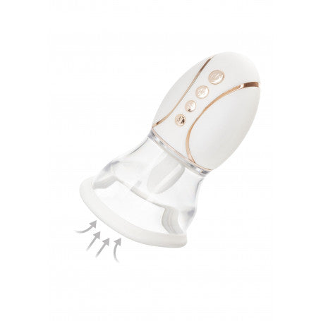 Stimolatore Clitorideo a Suzione con Lingua “Smart Pleasure Queen” – Bianco/Oro