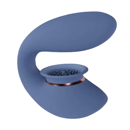 Vibratore C-Shape a Doppia Stimolazione con Linguetta “Twitch 3 Innovation” – Triplo Motore