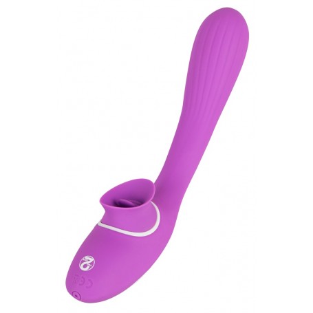 Vibratore 2 Function Bendable – Punto G & Clitoride con Lingua Vibrante in Silicone