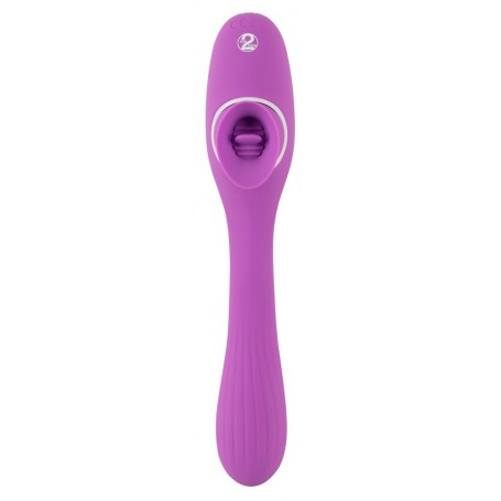 Vibratore 2 Function Bendable – Punto G & Clitoride con Lingua Vibrante in Silicone