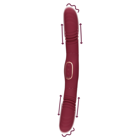 Vibratore Double-Sided Loveline – Doppia Spinta & Doppio Piacere in Silicone Rosso