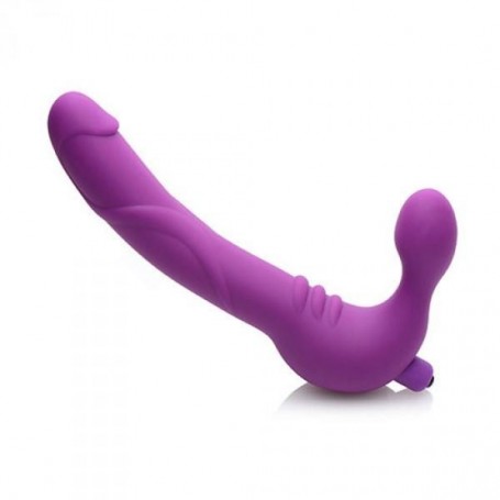 Regal Rider – Strap-on senza cinghie doppio fallo vibrante in silicone