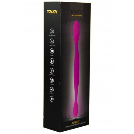 Vibratore Doppio Infinity TOYJOY – Doppio Dildo Flessibile per Doppia Penetrazione in Silicone