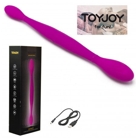 Vibratore Doppio Infinity TOYJOY – Doppio Dildo Flessibile per Doppia Penetrazione in Silicone