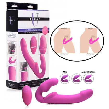 Evoke Ergo Fit 10X – Strap On Gonfiabile con Telecomando WirelessCura e Sicurezza