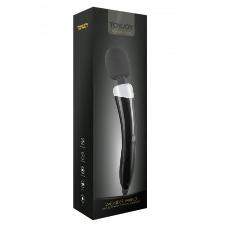 Vibratore Wand Wonder — Massaggiatore Ricaricabile in Silicone Nero o Viola